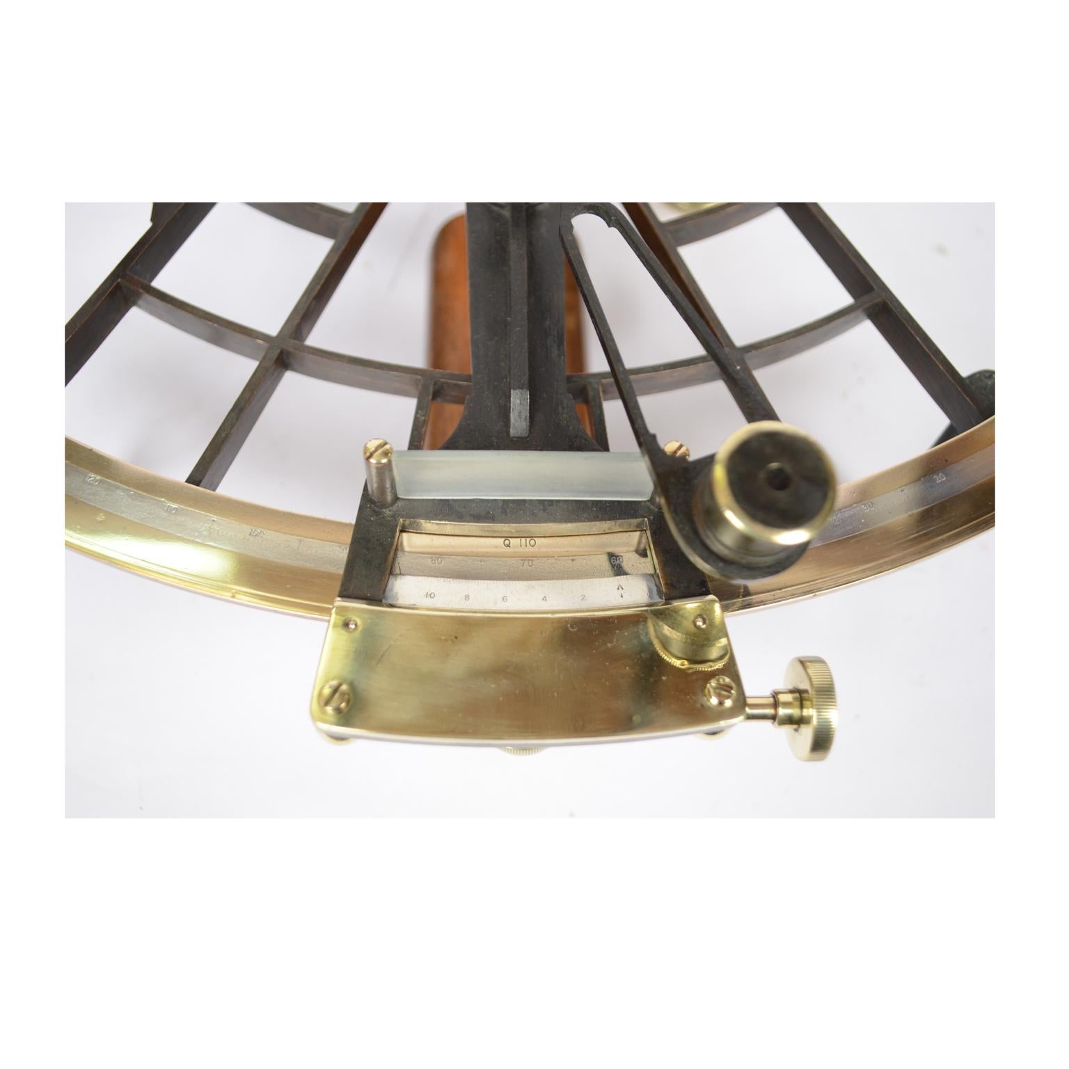 Sextant of Burnished Brass Made in Wales 6