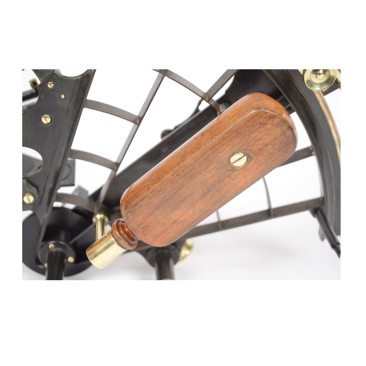 Sextant of Burnished Brass Made in Wales 10