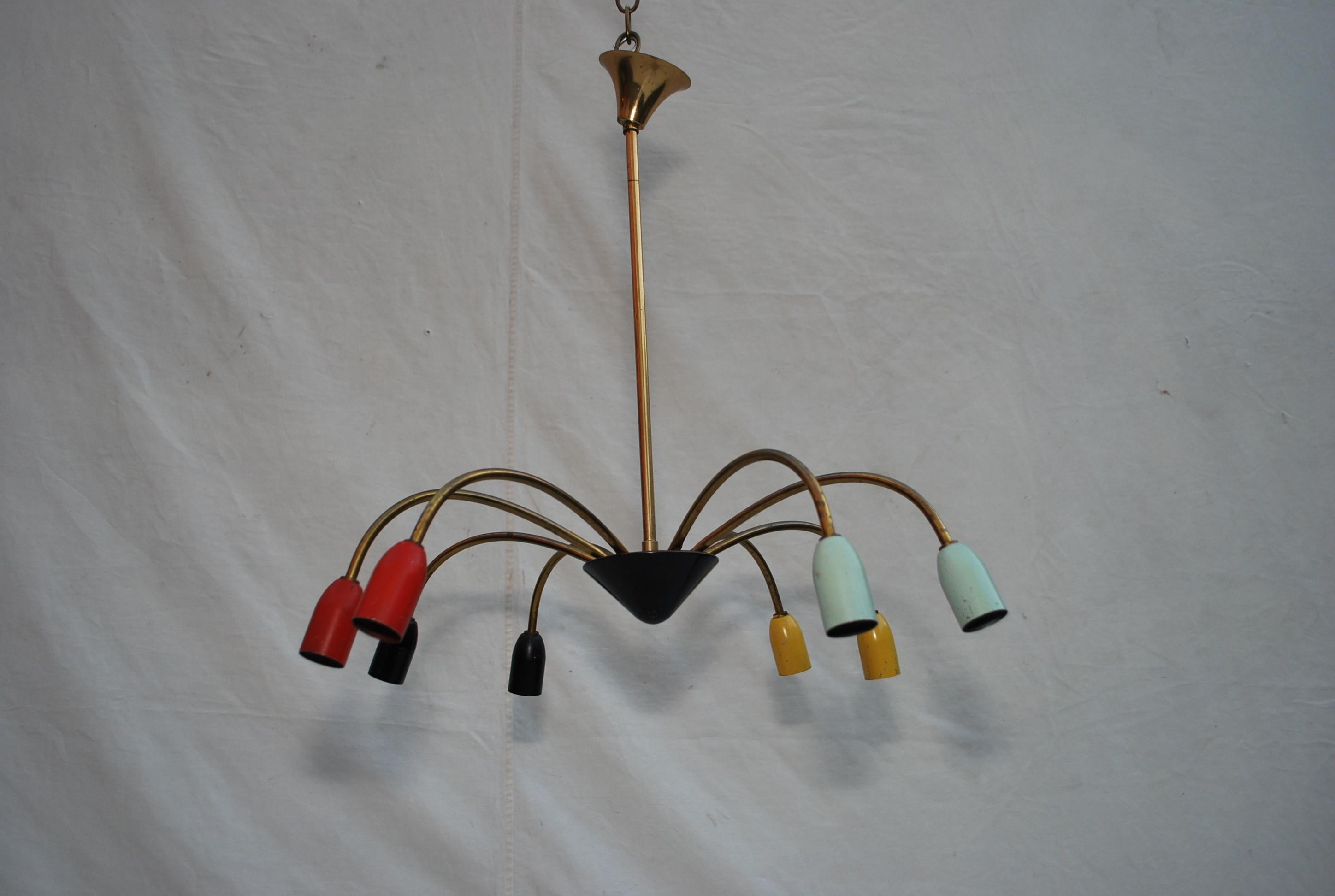 Mid-20th Century Sexy 1950's French chandelier For Sale