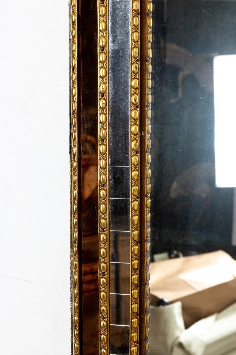 Sexy Beaded Brass Trimmed Mirror For Sale at 1stDibs