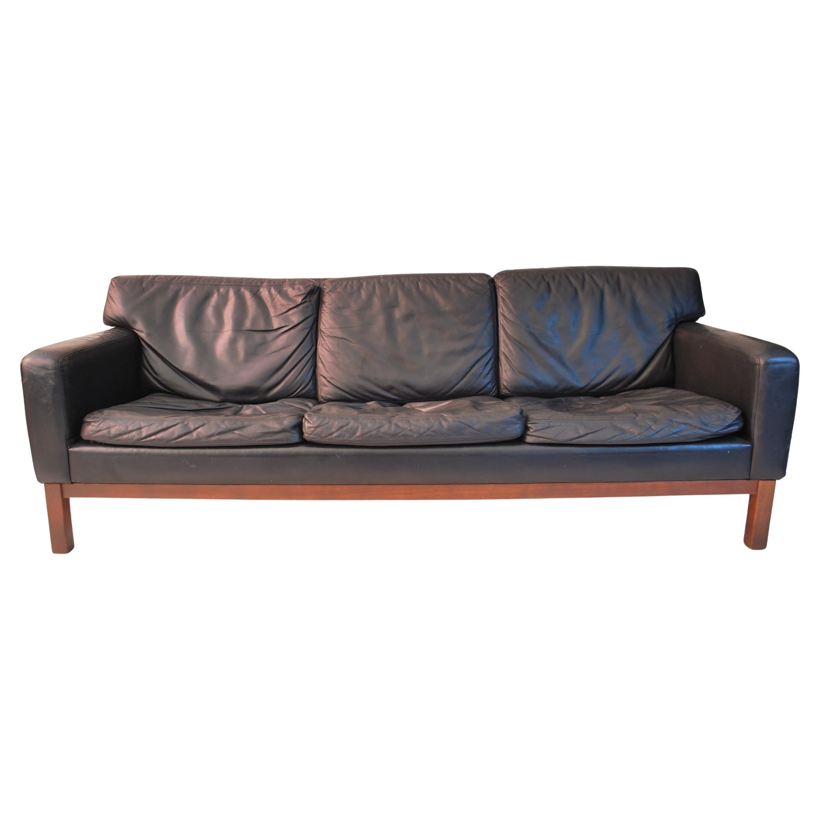 sexy leather sofa design by Erik Jorgensen For Sale