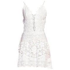 Sexy Little Summer Dress Hand Made from Victorian + Edwardian Lace