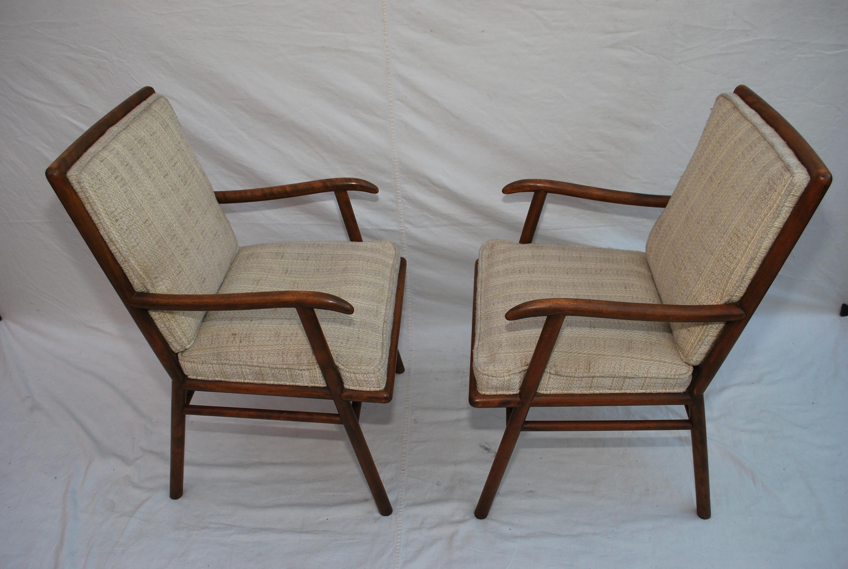 Tessuto Sedie sexy del Mid Century design di TH Robsjohn Gibbings in vendita