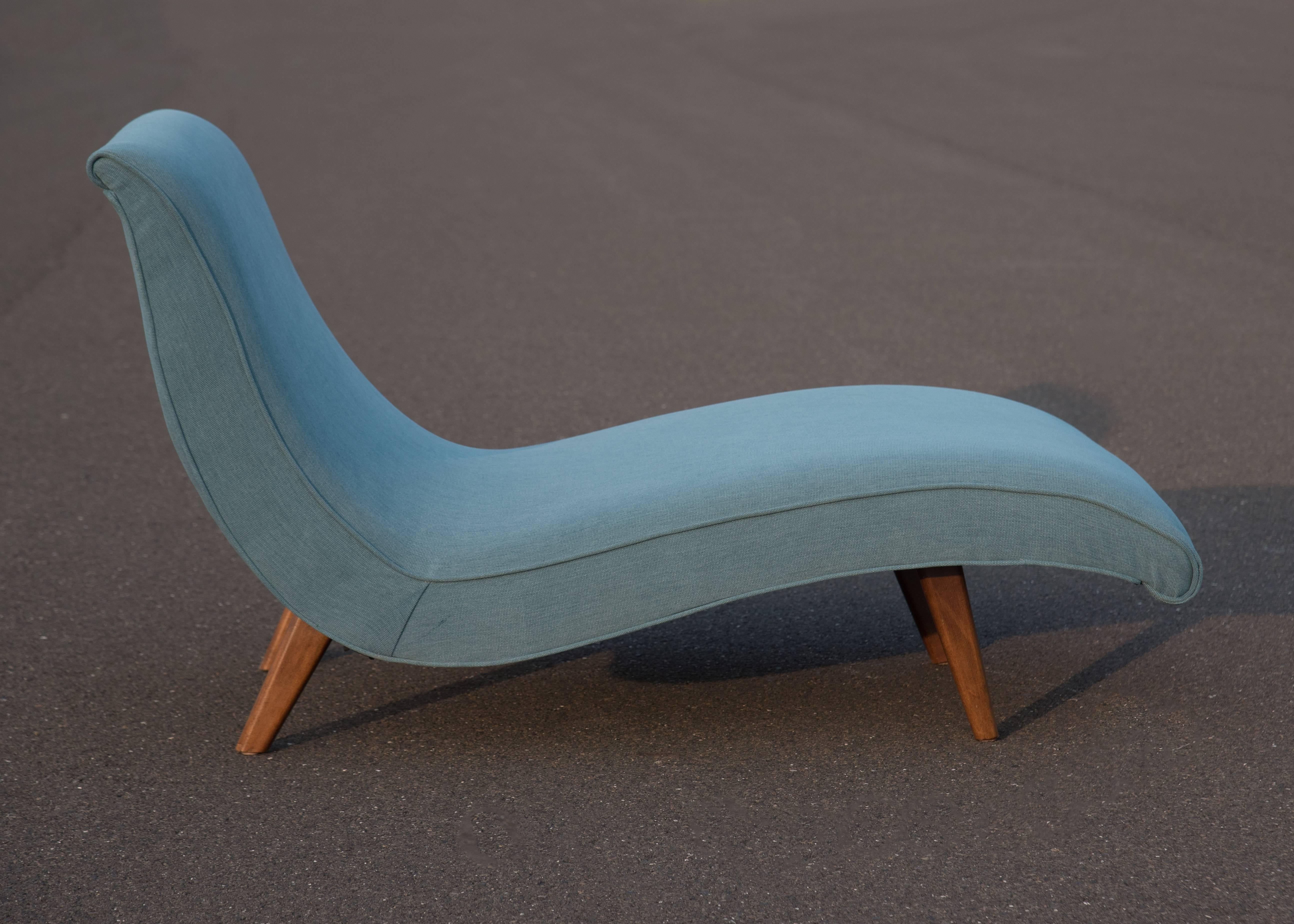 American Sexy Mid-Century Modern Updated Chaise in the Style of Adrian Pearsall