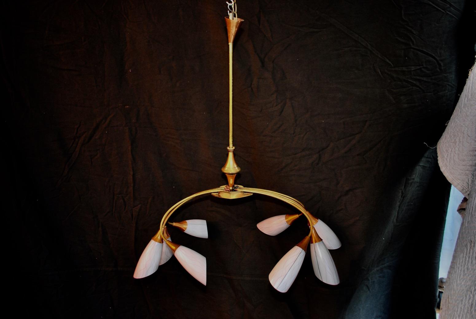 Mid-Century Modern Sexy Midcentury French Chandelier For Sale