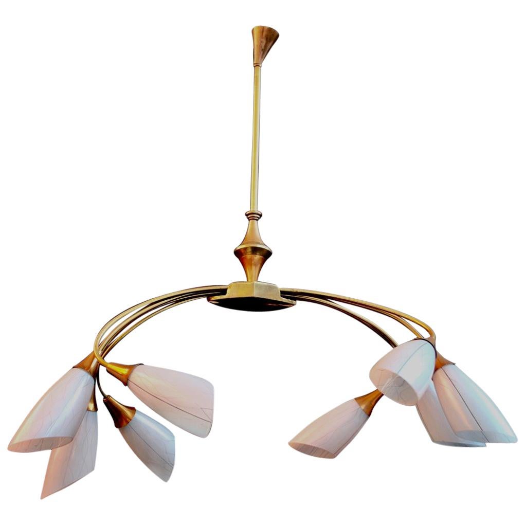 Sexy Midcentury French Chandelier For Sale