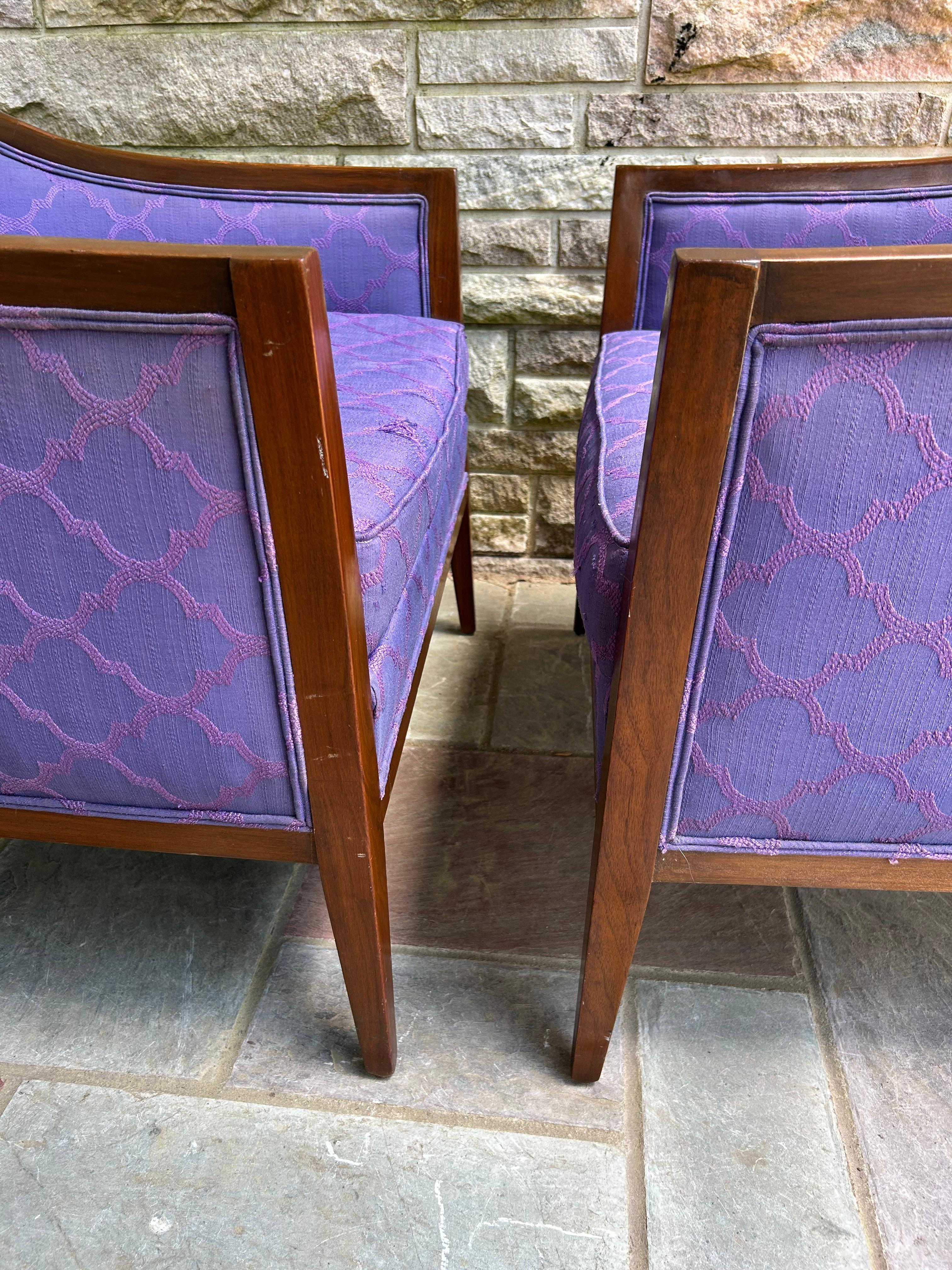 Paire de chaises à dossier en noyer de style Harvey Probber The Modernity en vente 3