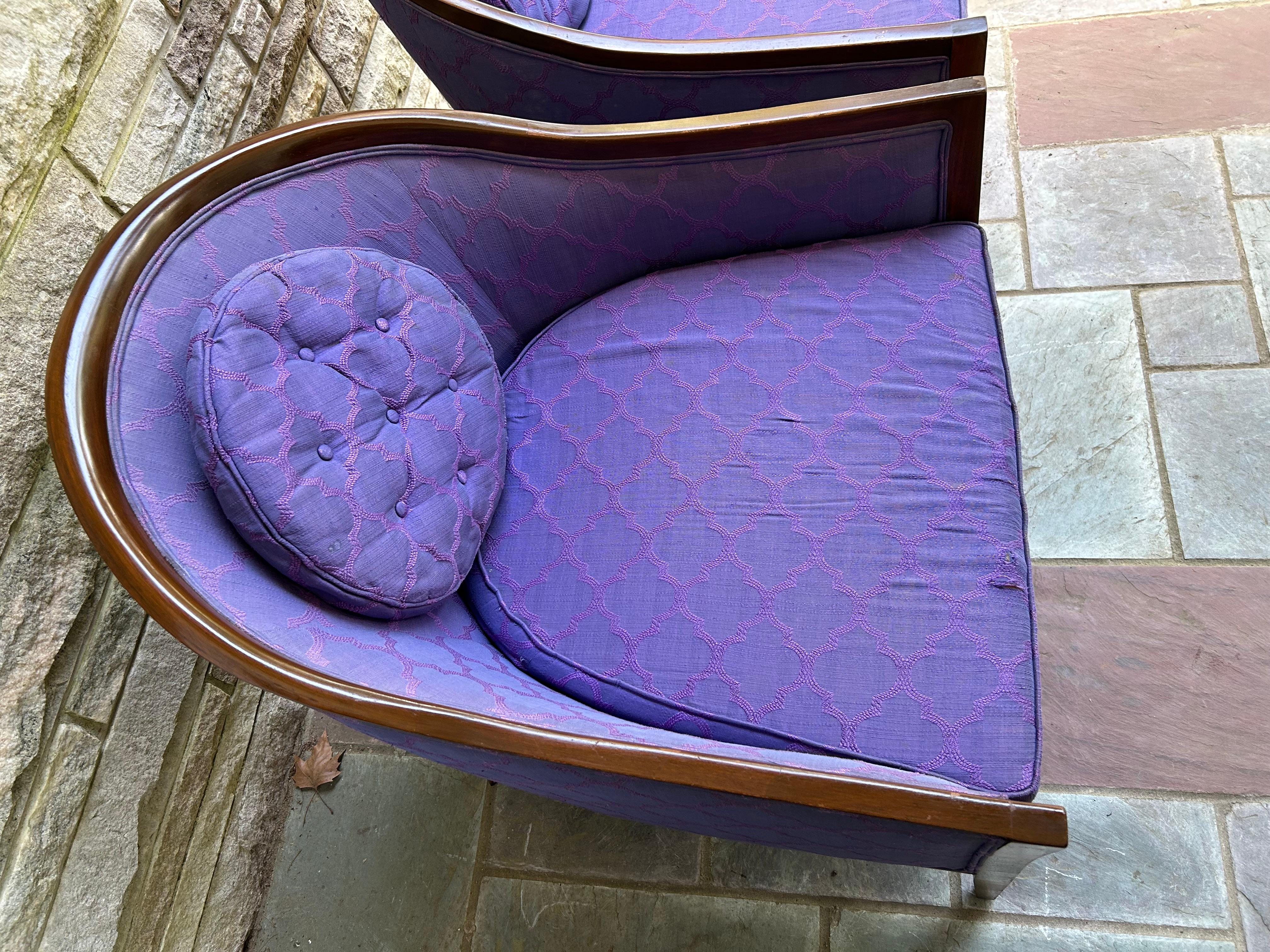 Paire de chaises à dossier en noyer de style Harvey Probber The Modernity en vente 6