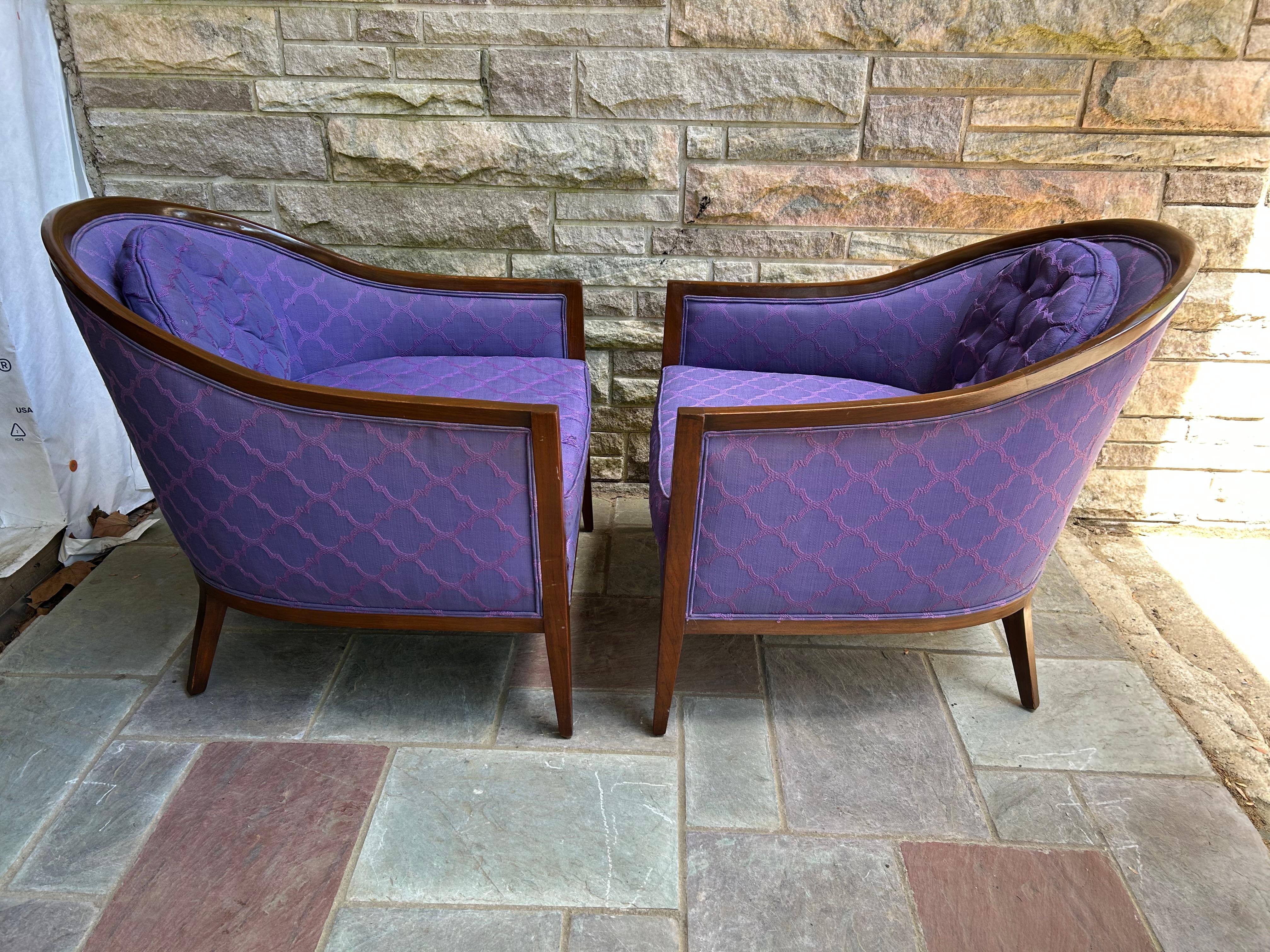 Paire de chaises à dossier en noyer de style Harvey Probber The Modernity en vente 7