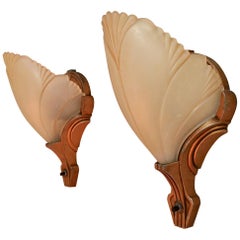 Sexy Pair of 1920s Art Deco Sconces