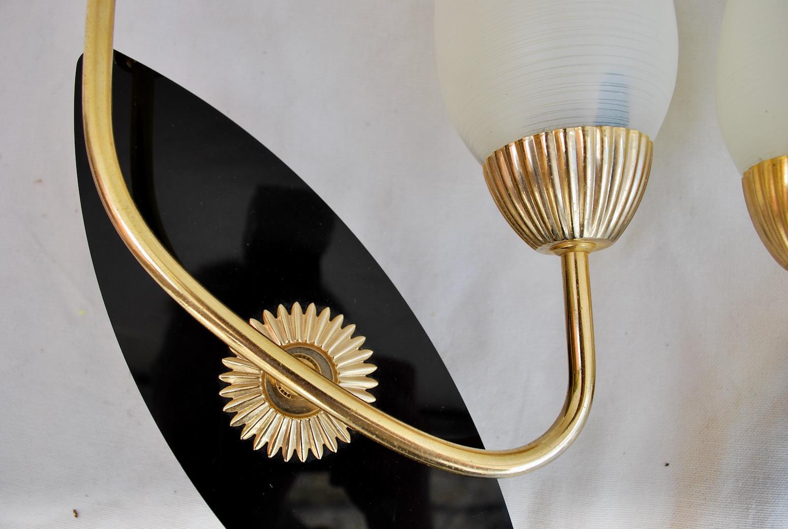 Sexy Pair of 1950's French Sconces For Sale 1