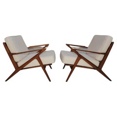 Sexy Pair of 1960's Chairs Design by Poul Jesnsen the Z Chairs Design