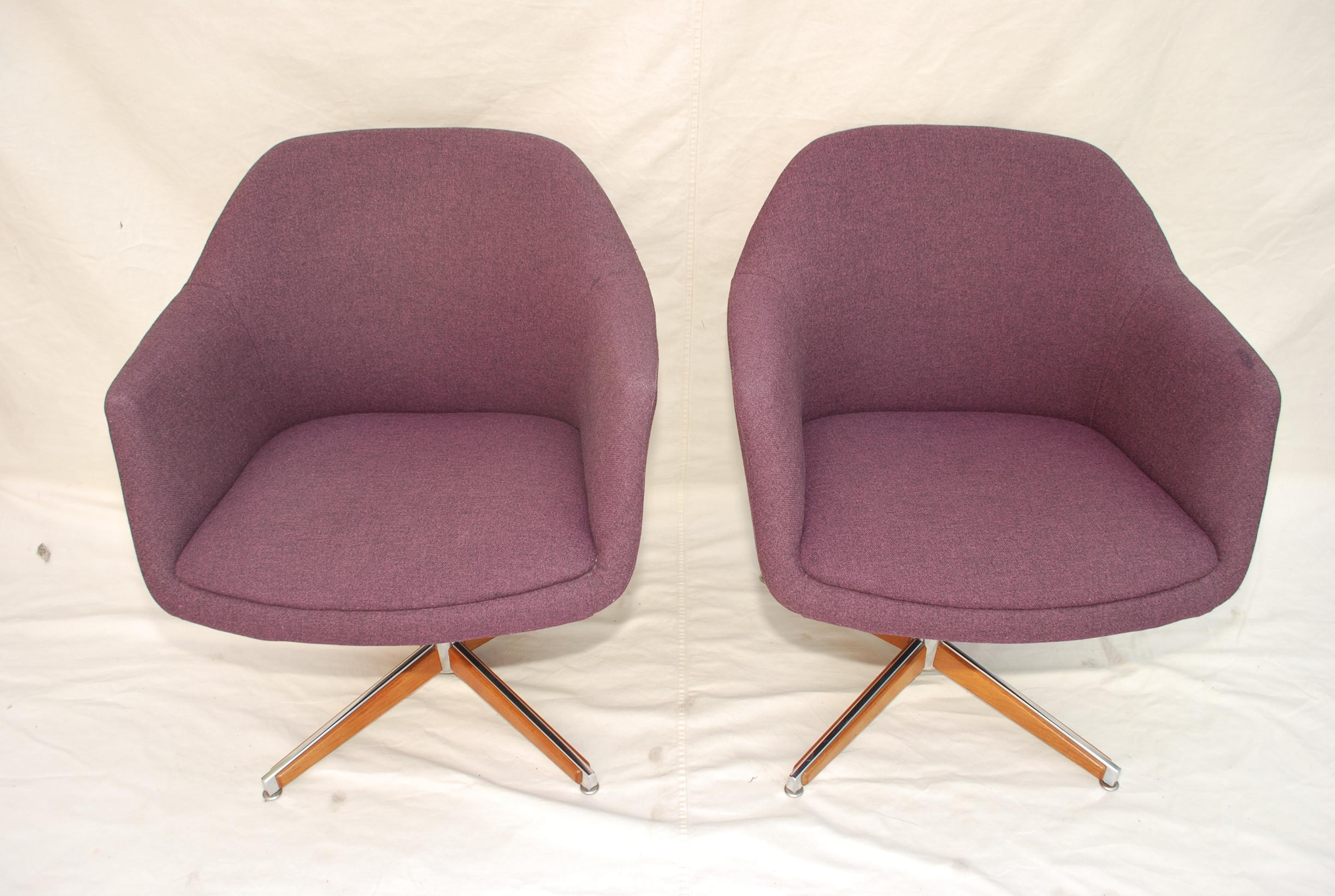 Mid-Century Modern Sexy Pair of 1960's Chairs from Denmark For Sale