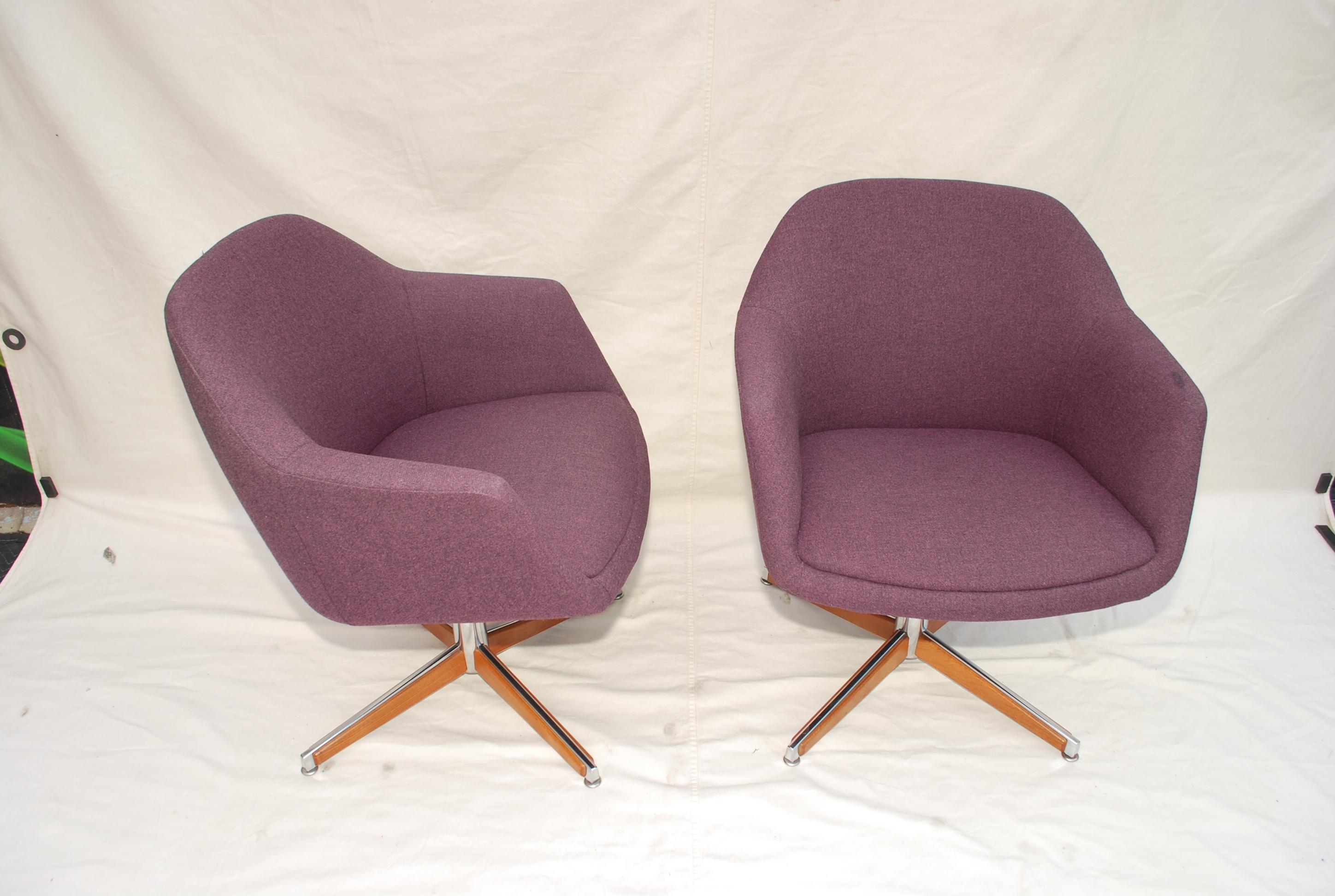 Mid-20th Century Sexy Pair of 1960's Chairs from Denmark For Sale