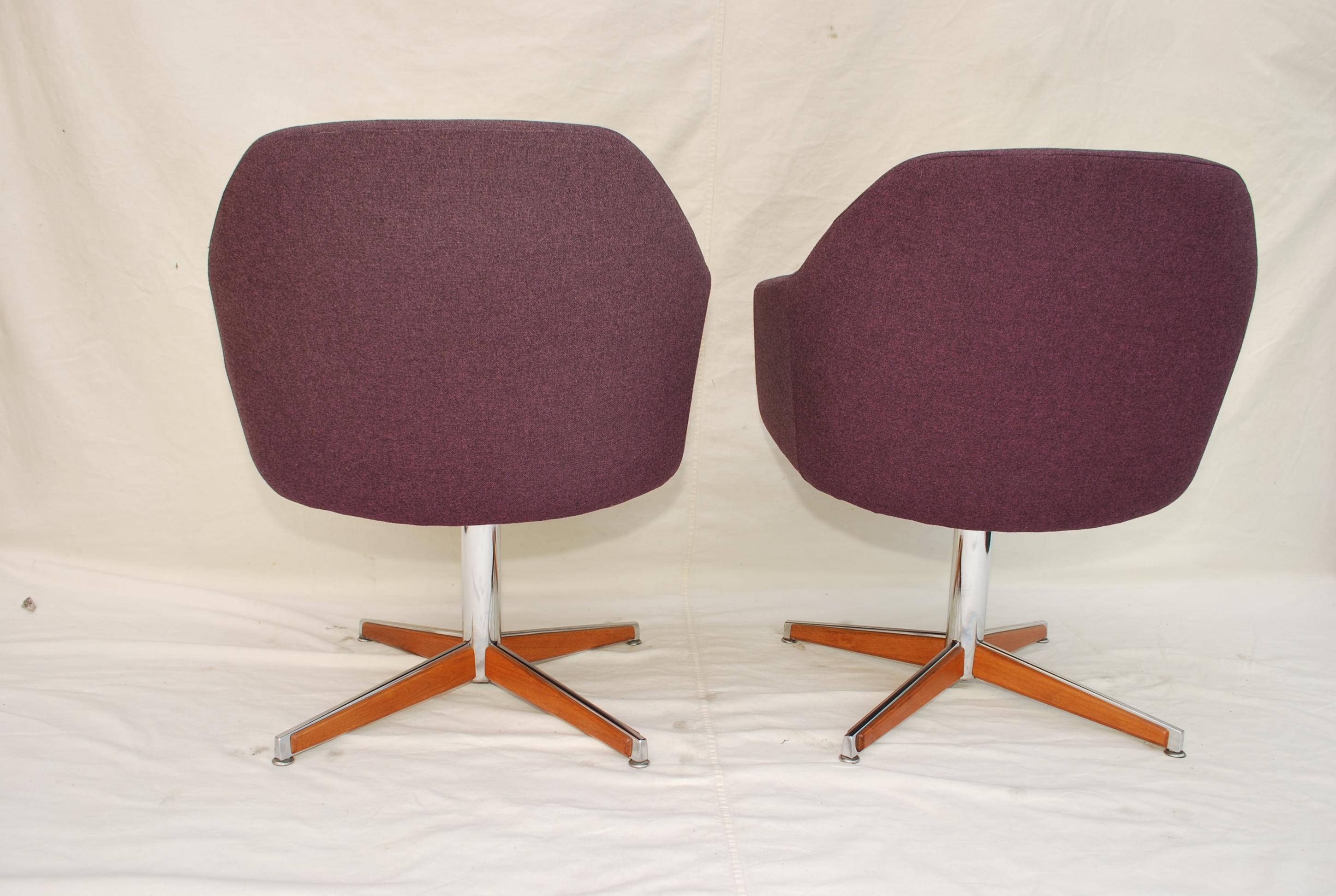 Metal Sexy Pair of 1960's Chairs from Denmark For Sale