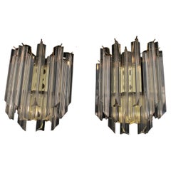Sexy Pair of 1970's Lucite Sconces