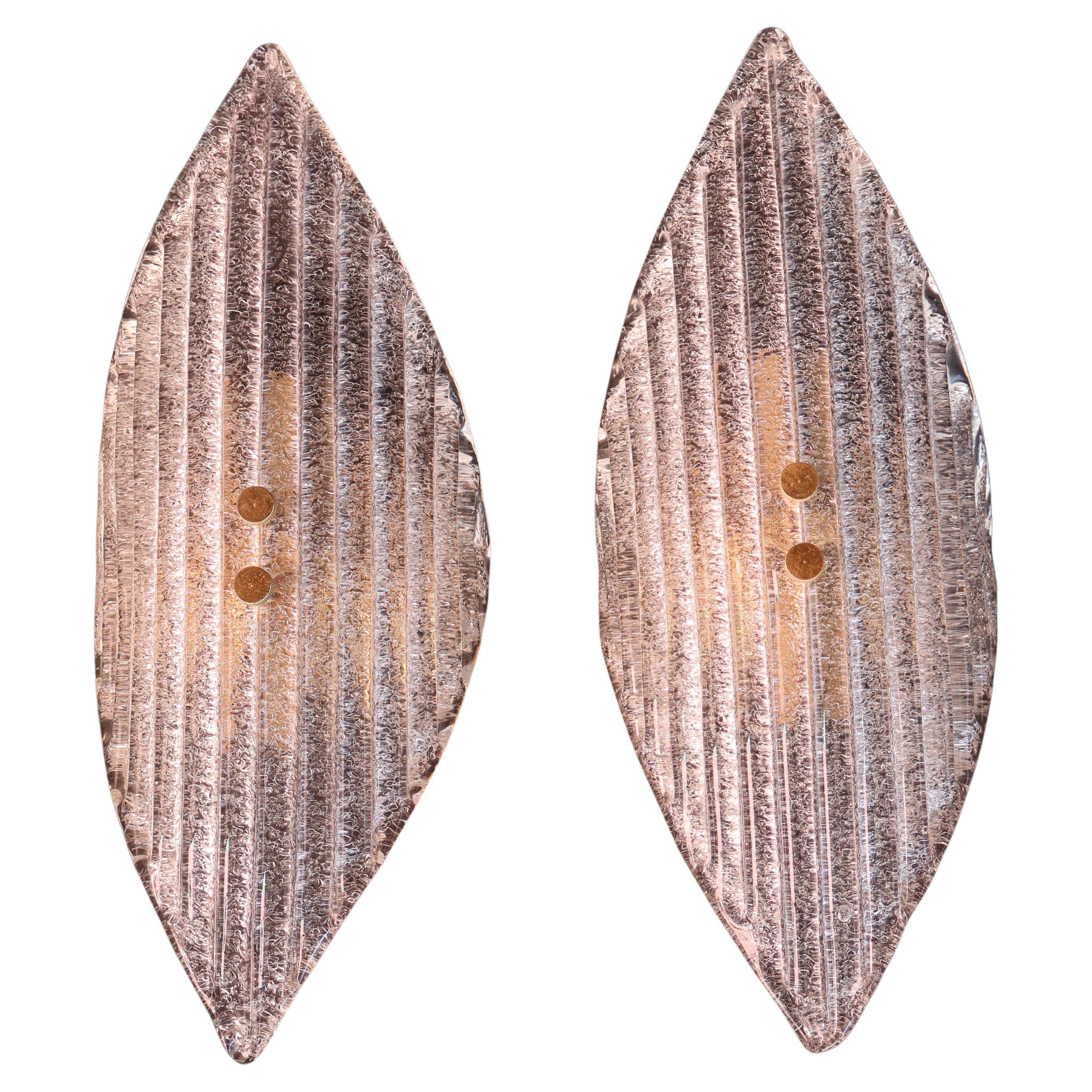 Sexy pair of 1970's Murano sconces