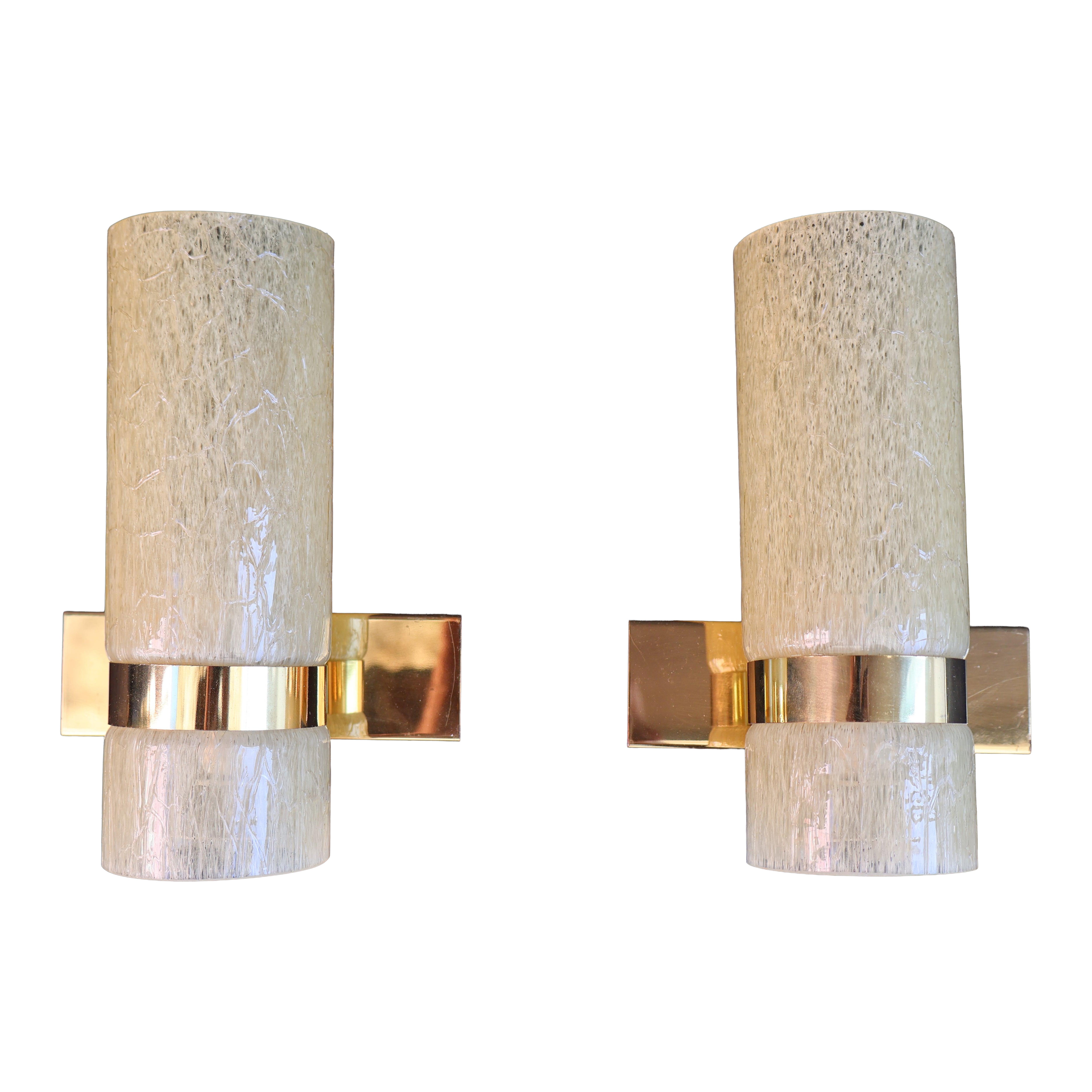 Sexy pair of 1970's sconces design by Doria For Sale