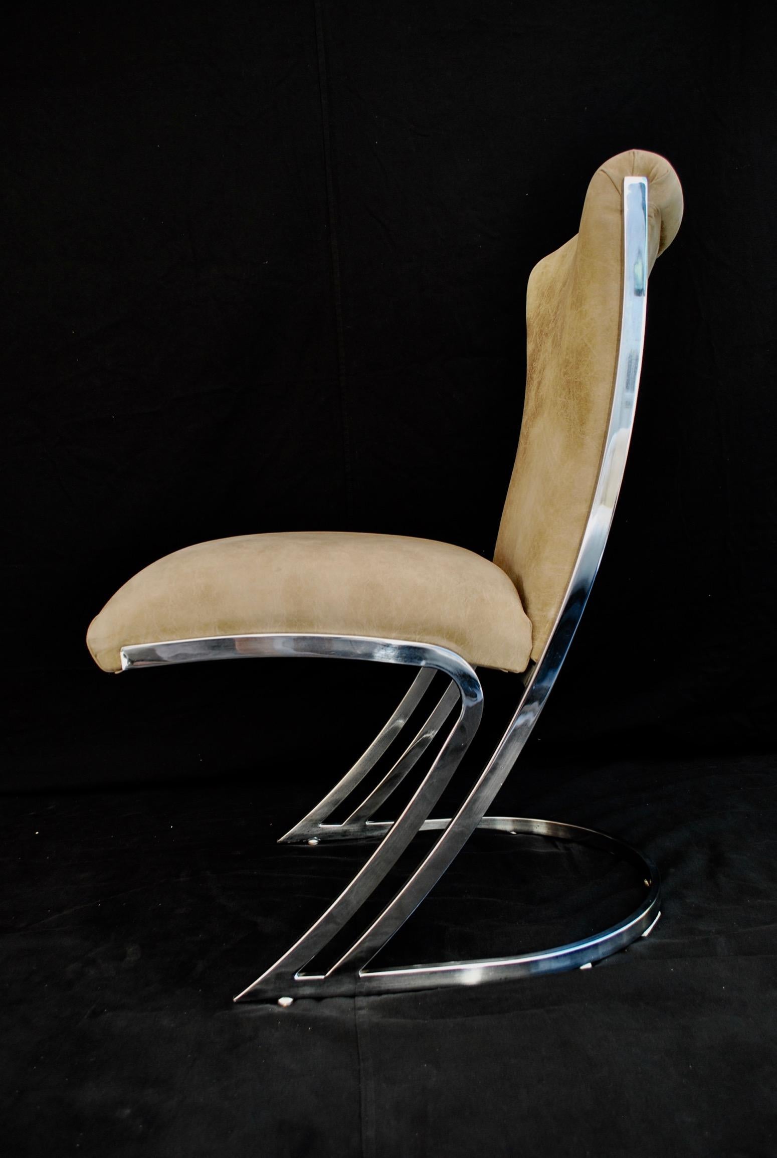 Sexy Set of Six Dinning Chairs Design by Pierre Cardin In Good Condition In Los Angeles, CA