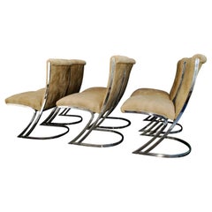 Sexy Set of Six Dinning Chairs Design by Pierre Cardin