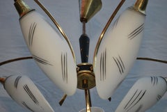 Sexy Small French Midcentury Chandelier