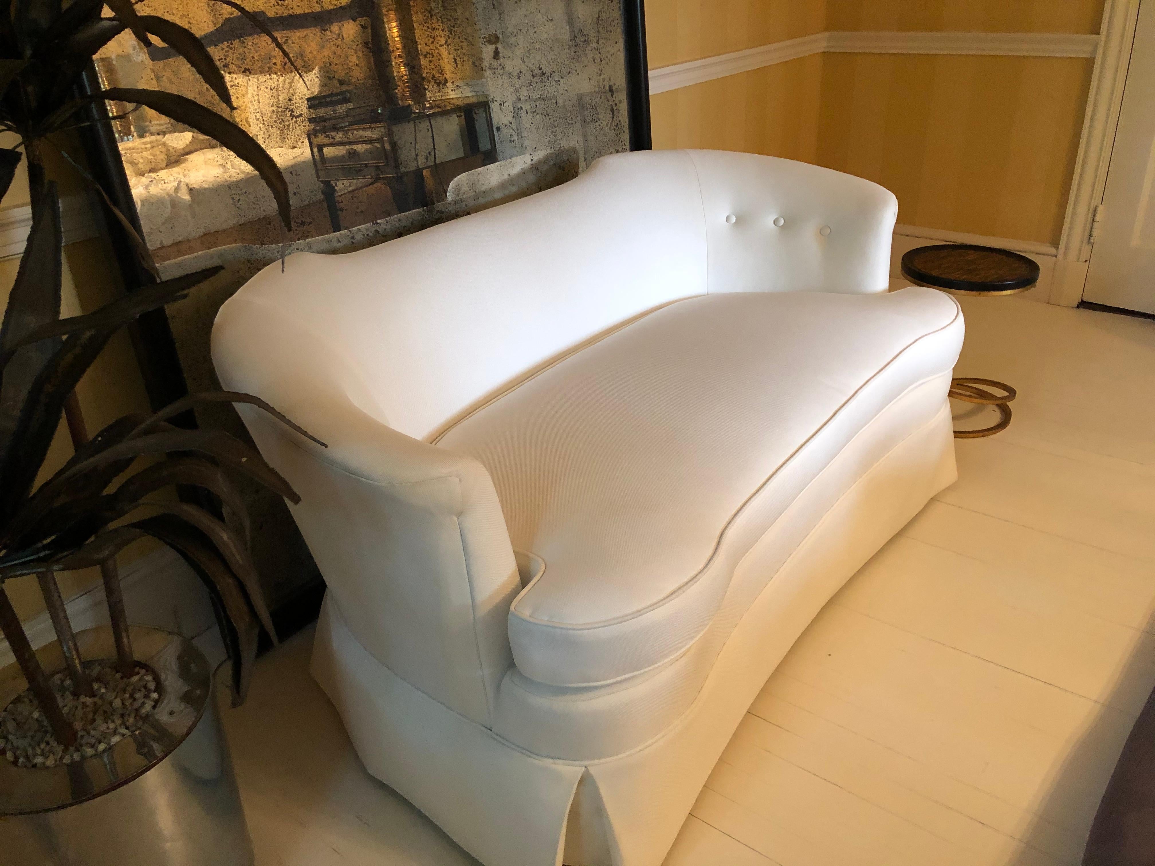 American Sexy Vintage Curvy Plush Settee Loveseat