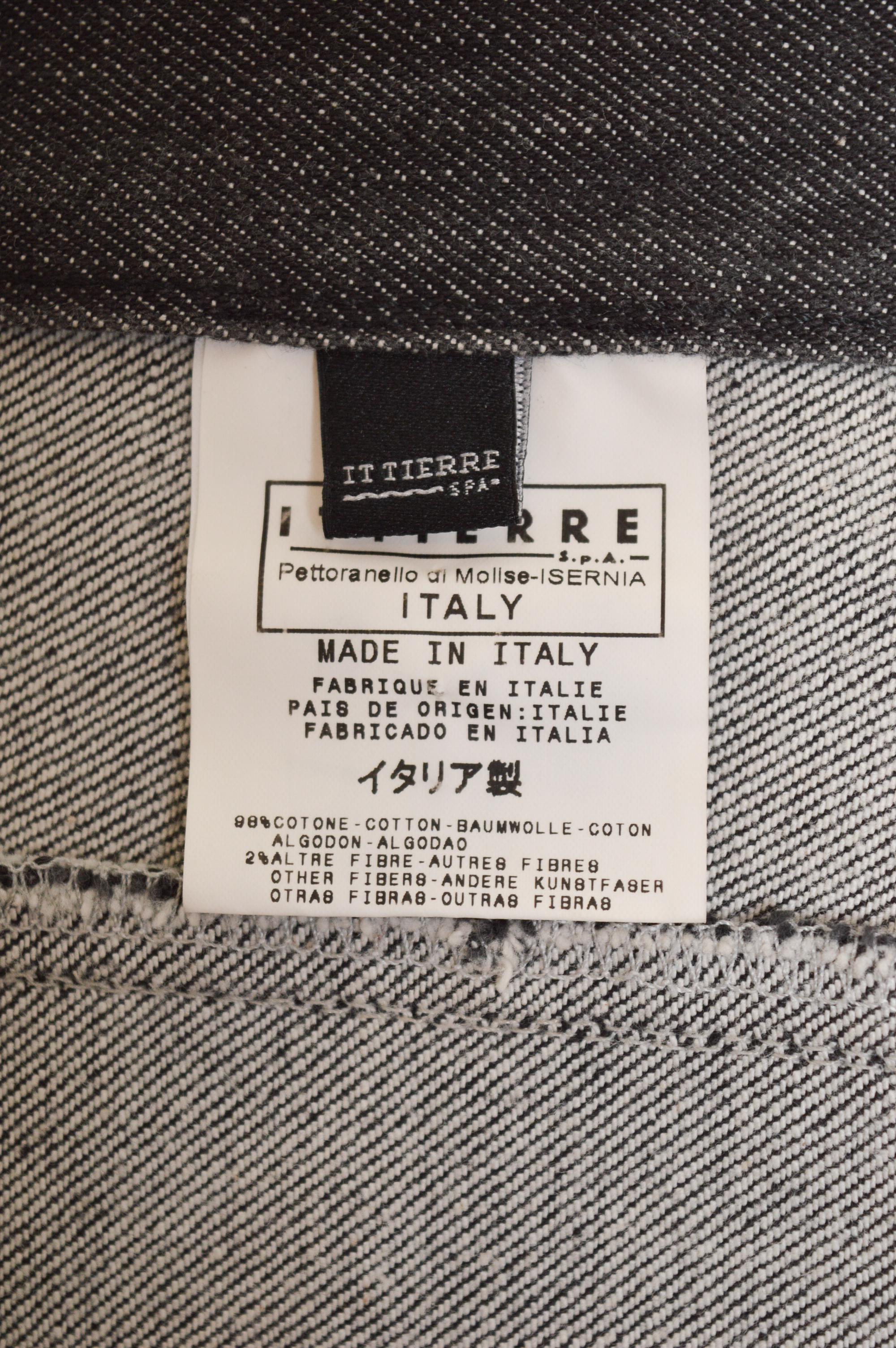 Sexy Y2k Dolce & Gabbana Charcoal Grey fitted denim Lace Up corset Jacket in vendita 7