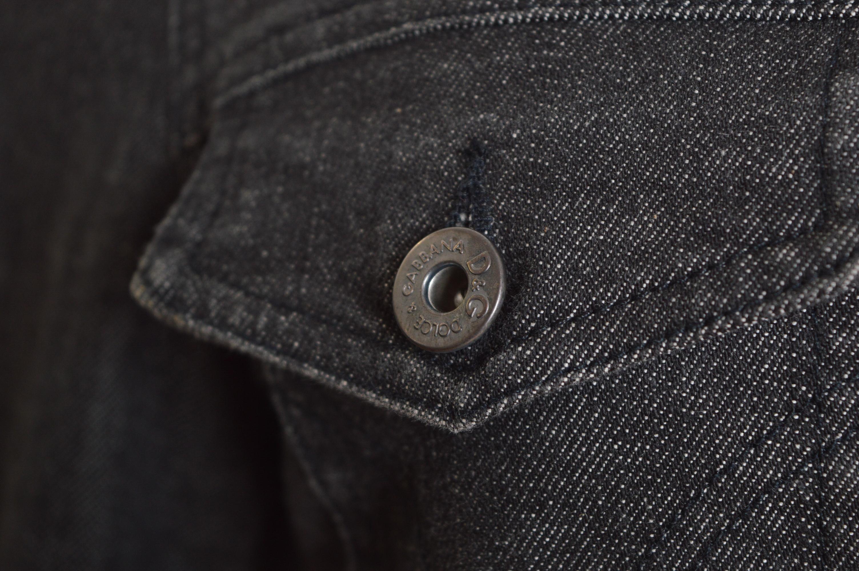 Donna Sexy Y2k Dolce & Gabbana Charcoal Grey fitted denim Lace Up corset Jacket in vendita