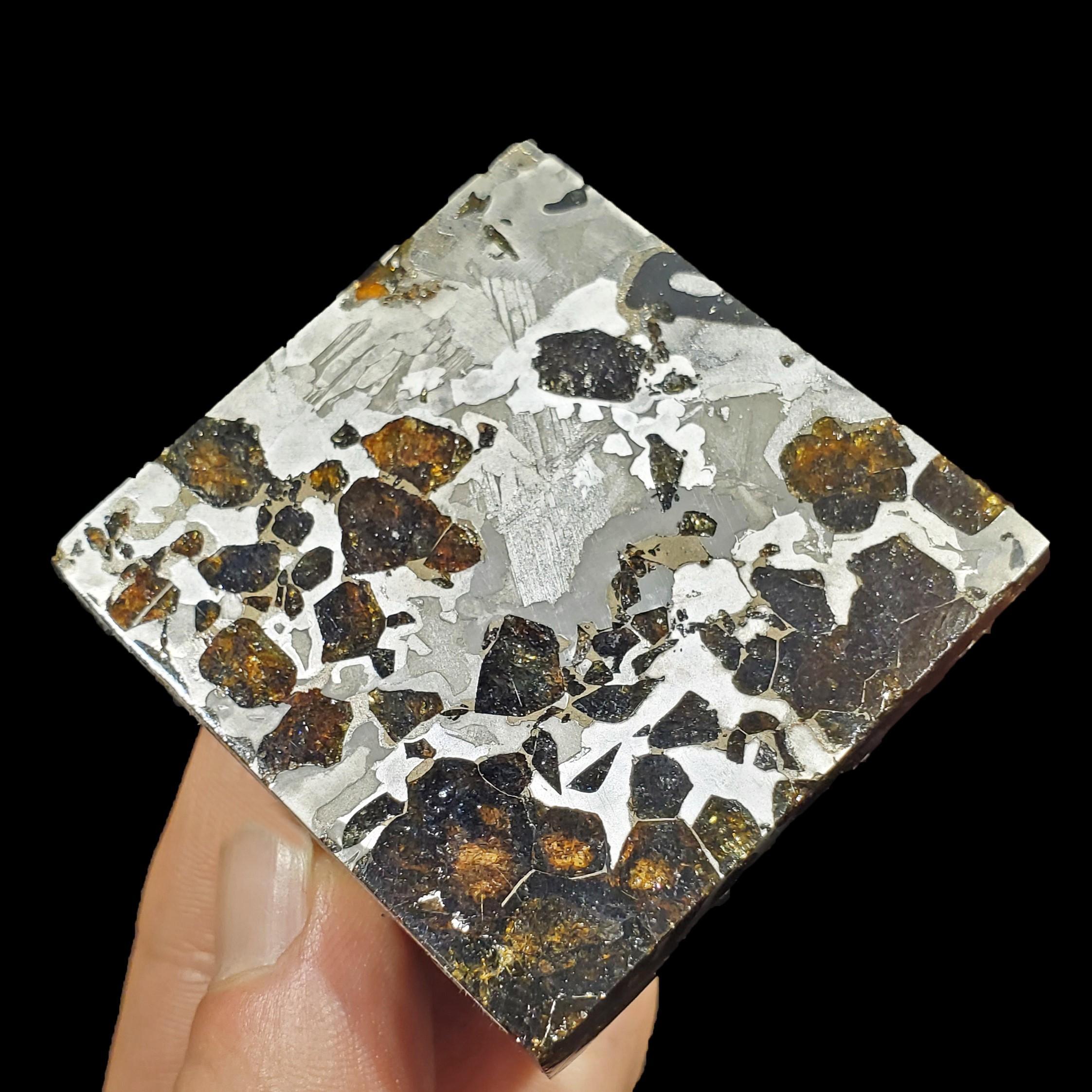 Seymchan Corner-Cut Pallasite Meteorite In Excellent Condition For Sale In New York, NY