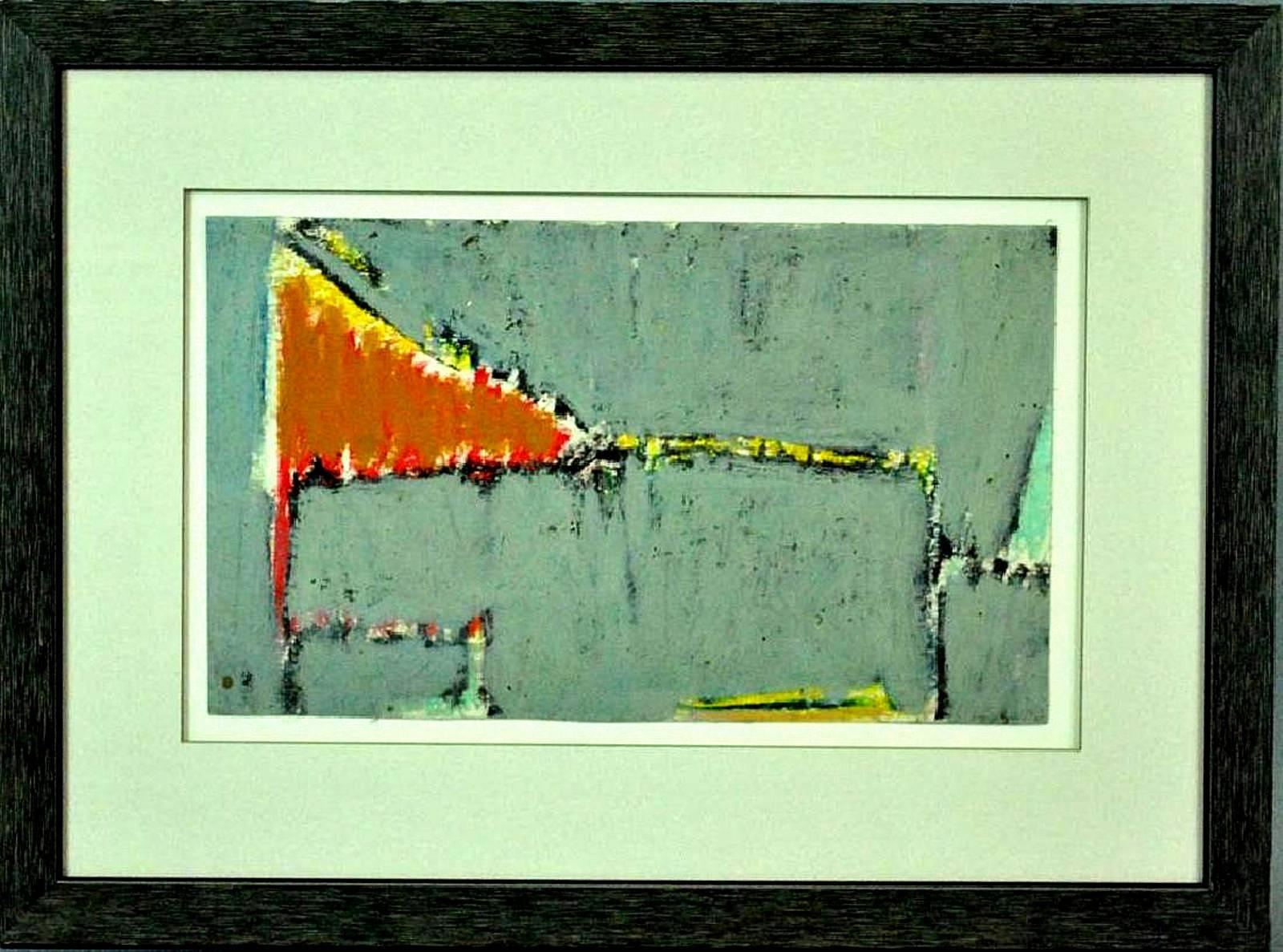 Pittura espressionista astratta senza titolo, 1988. Composizione modernista