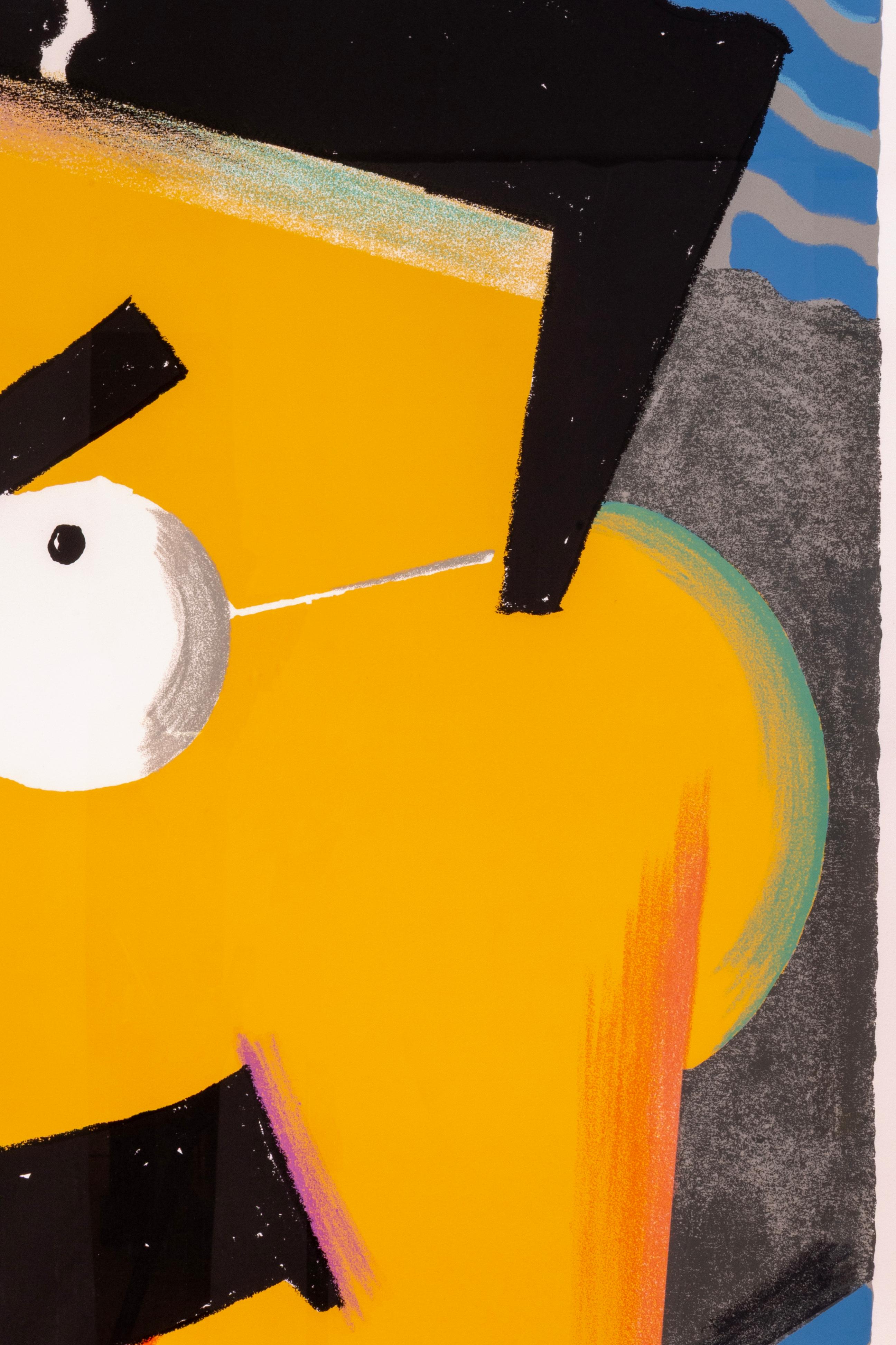 Seymour Chwast - Groucho, 1989 Signierter postmoderner Siebdruck auf Papier 174/200 (amerikanisch) im Angebot