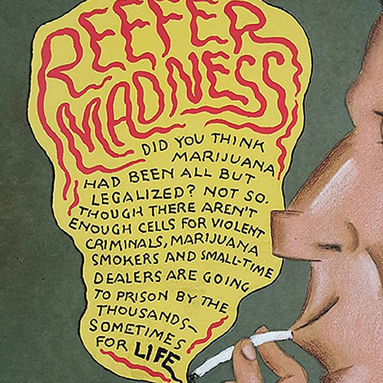 Reefer Madness, Marajuana  - Pot  - Cannabis - Cover Atlantic Monthly Magazine - Art by Seymour Chwast