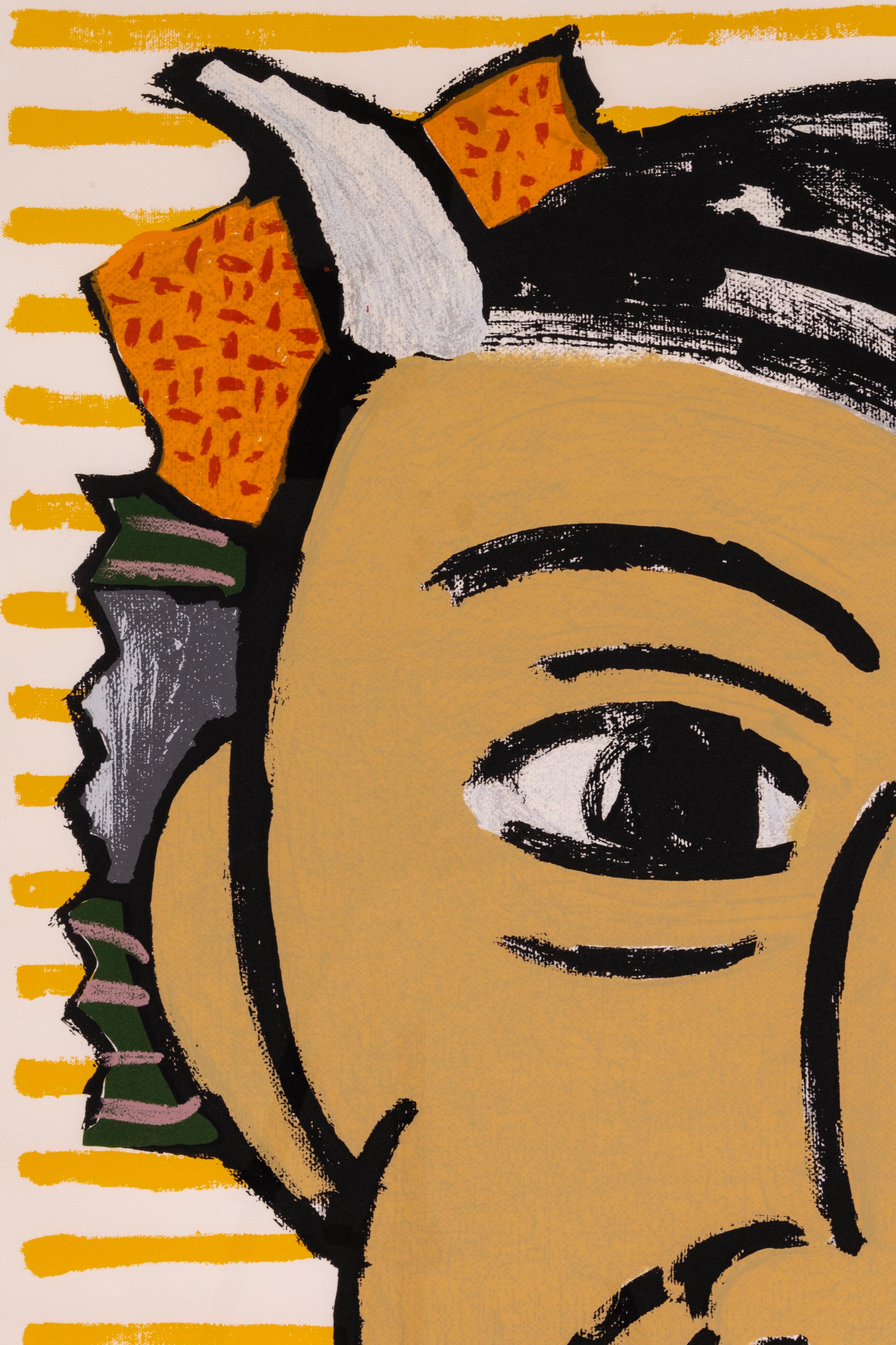 Seymour Chwast - Pablo Picasso, 1989 Signiert Postmoderner Siebdruck Papier 128/200 (20. Jahrhundert) im Angebot