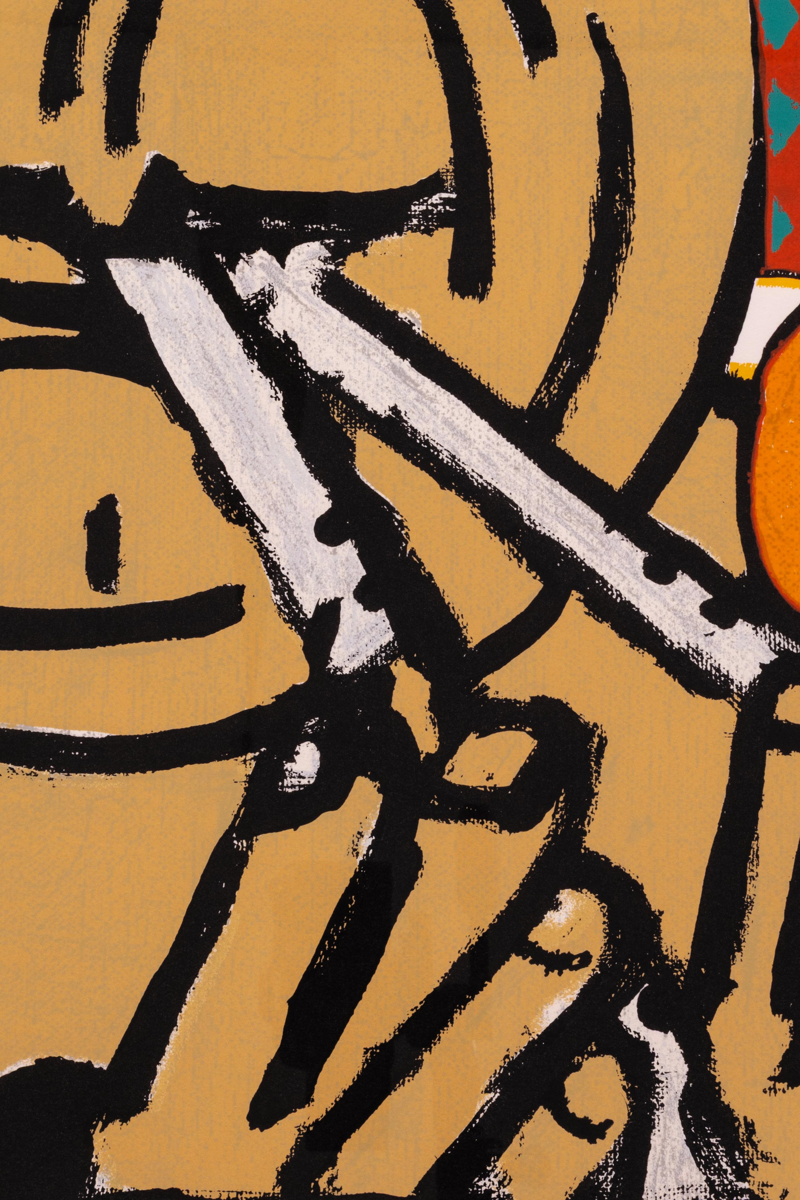 Seymour Chwast - Pablo Picasso, 1989 Signiert Postmoderner Siebdruck Papier 128/200 im Angebot 1