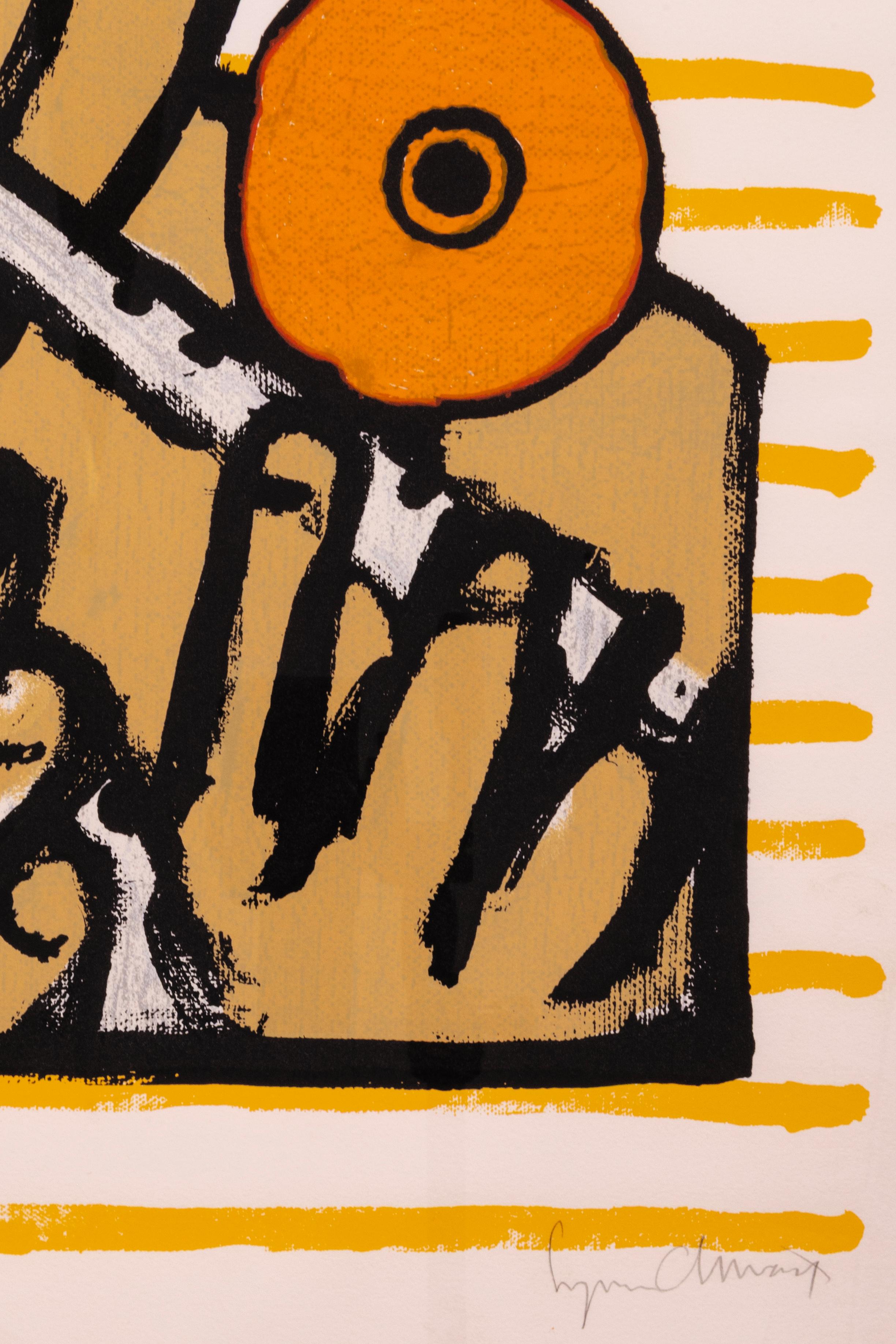 Seymour Chwast - Pablo Picasso, 1989 Signiert Postmoderner Siebdruck Papier 128/200 im Angebot 2