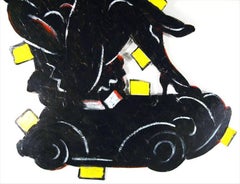 Girl on a Buick Painting on Metal Cut Out Sculpture Wall Hanging