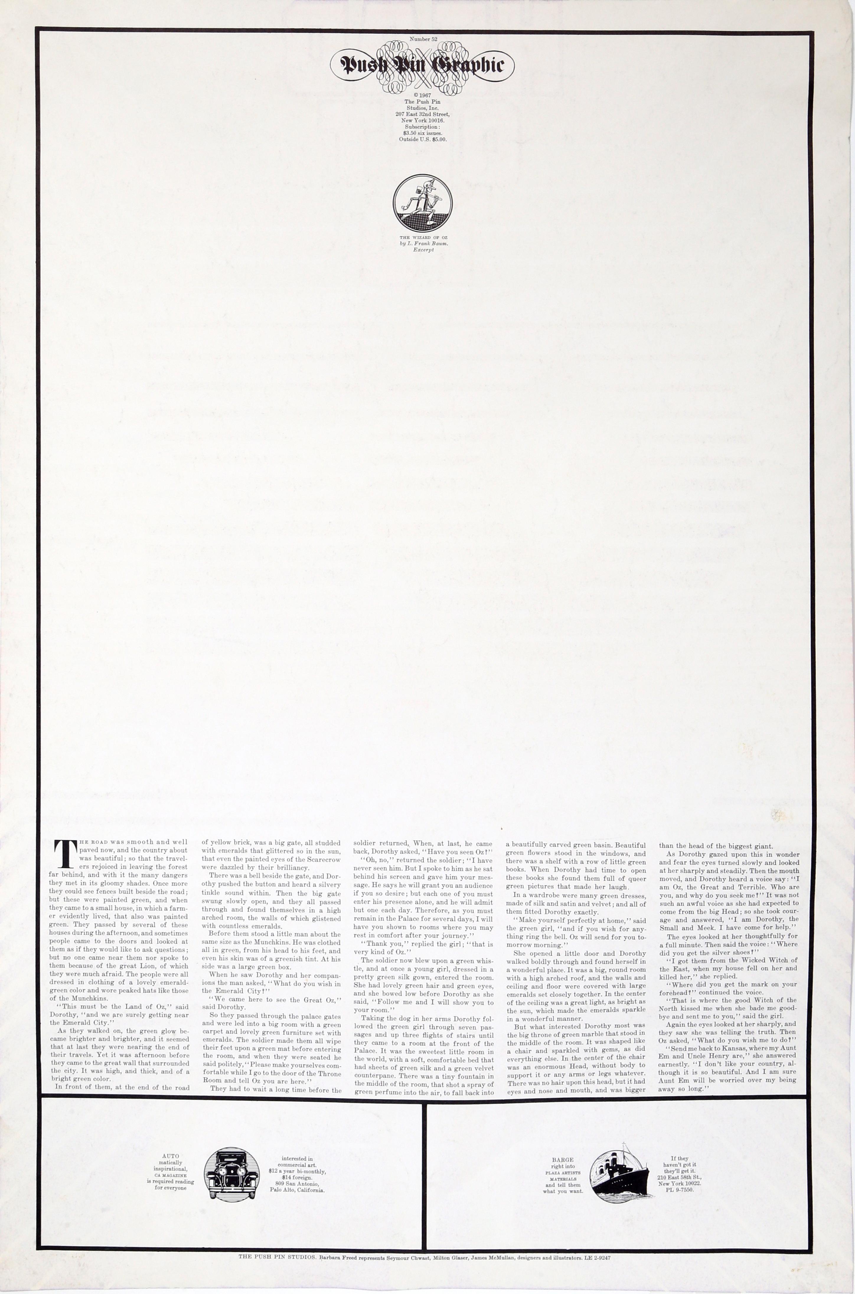 Head Out To OZ, affiche Pop Art vintage de James McMullan en vente 4
