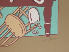 Kilkenny Cats - Folk Art Screenprint by Seymour Chwast