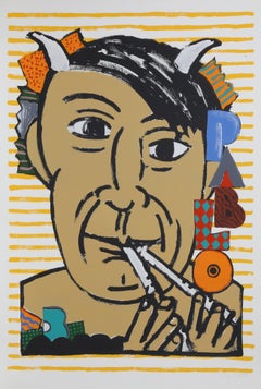 Pablo Picasso, Pop Art Portrait by Seymour Chwast