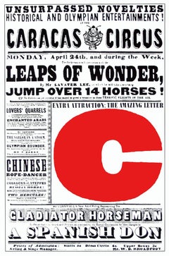 "The Letter 'C'" Alphabet Graphic Design Circus Vintage Poster by Seymour Chwast