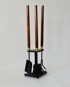 Seymour Co. Wood Handle Fireplace Tools