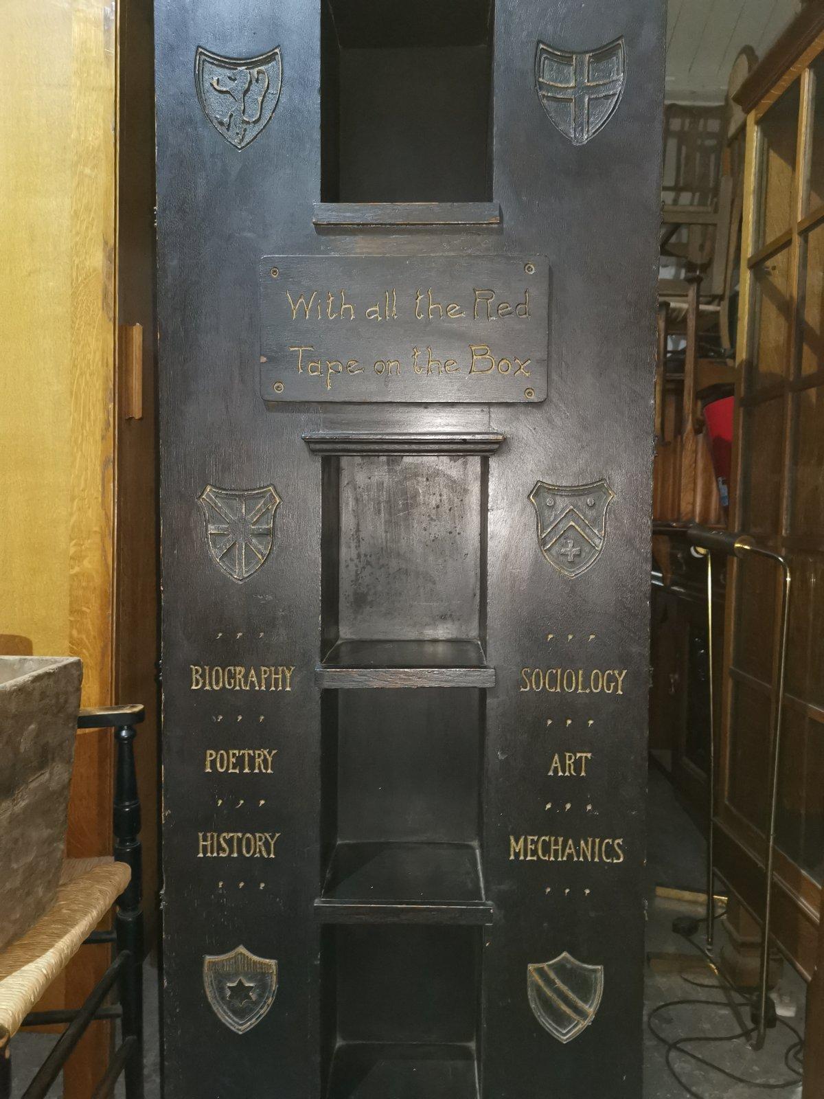 Oak Seymour Easton. A Gothic Revival Ebonized Tabard Inn Library Revolving Bookcase. For Sale