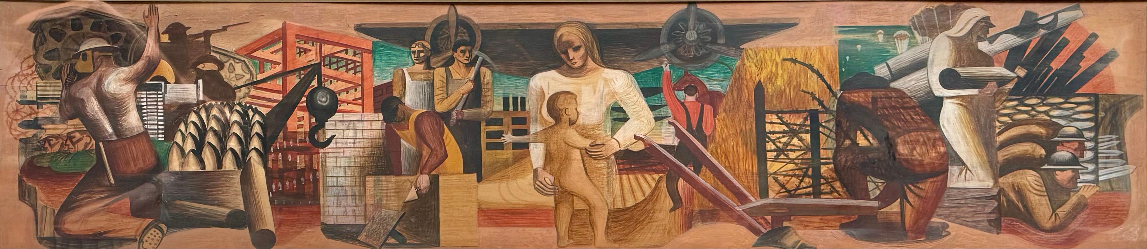 Studio murale WPA Scena americana Realismo sociale Metà del XX secolo Lavoratori moderni