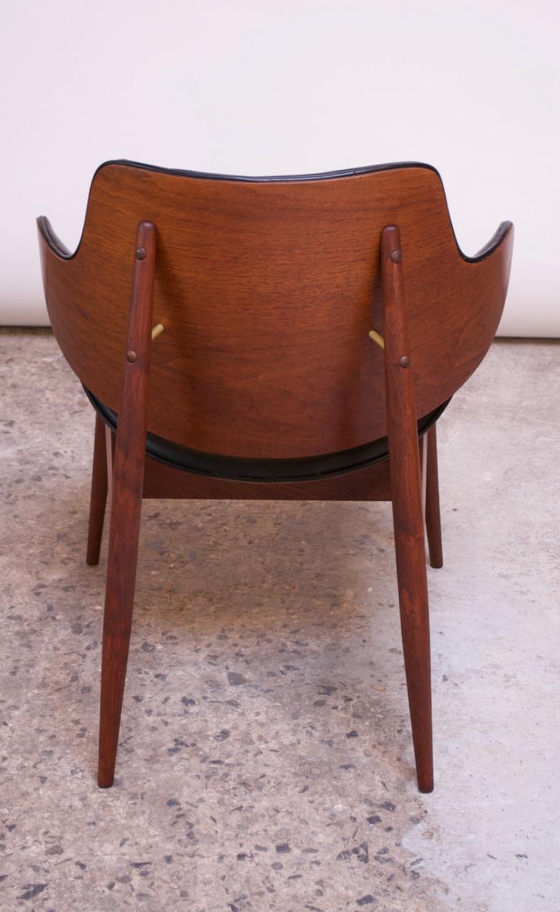 American Seymour J. Wiener Walnut Lounge Chair for Kodawood