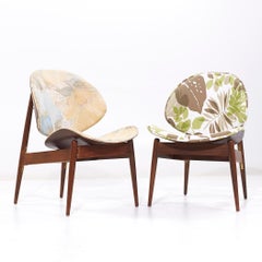 Seymour James Weiner for Kodawood Mid Century Clam Shell Chairs - Pair