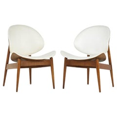 Seymour James Weiner for Kodawood Midcentury Clam Shell Chairs - Pair