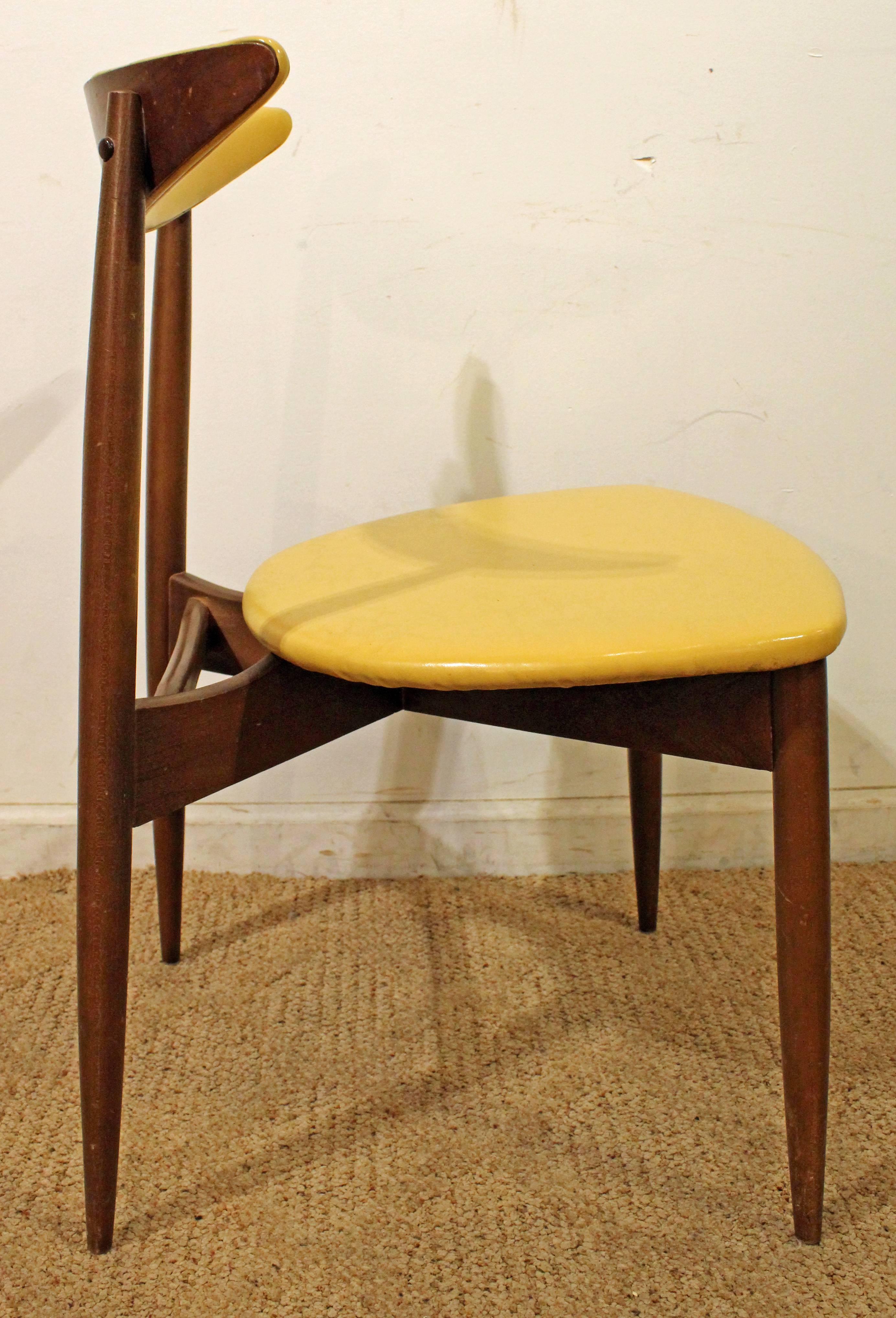 Mid-Century Modern Seymour James Wiener Kodawood Curved Back Walnut Side Chair