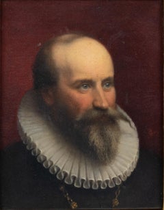 Retrato de "Un viejo gobernador colonial" de Seymour Joseph Guy (estadounidense)