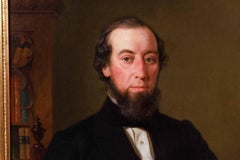 Seymour Joseph Guy (estadounidense, 1824-1910) Retrato de un caballero, Óleo sobre lienzo