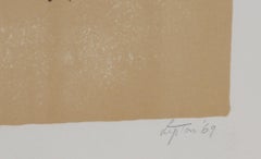 Studio di scultura I, litografia moderna firmata e numerata di Seymour Lipton